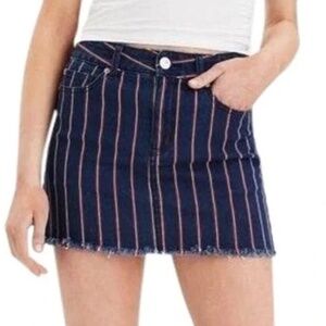 American Eagle Striped Denim Skirt SZ 12